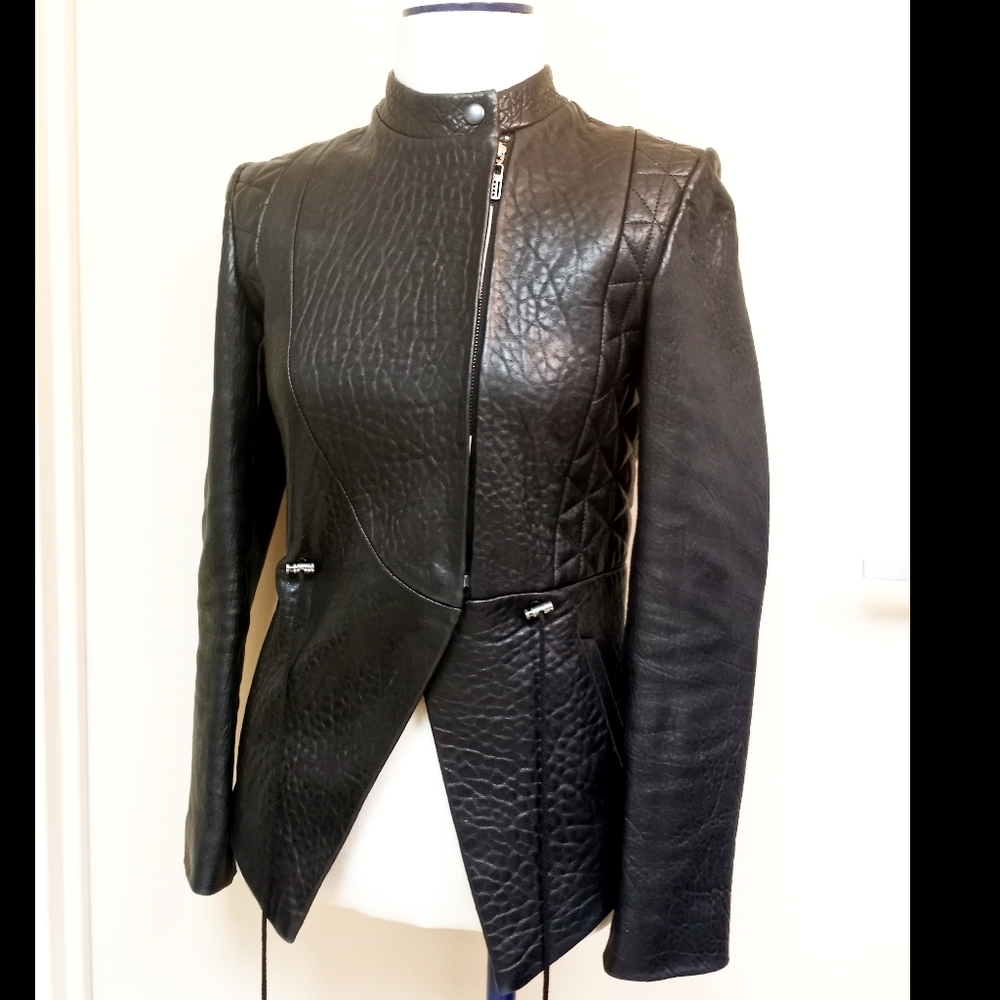 Francis Leon Black Leather Jacket